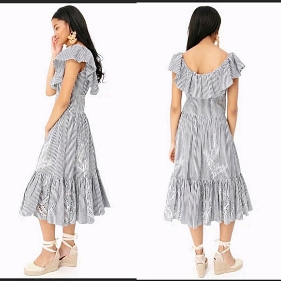 Tory Burch Black and White Striped Dress - Picture 3 of 13